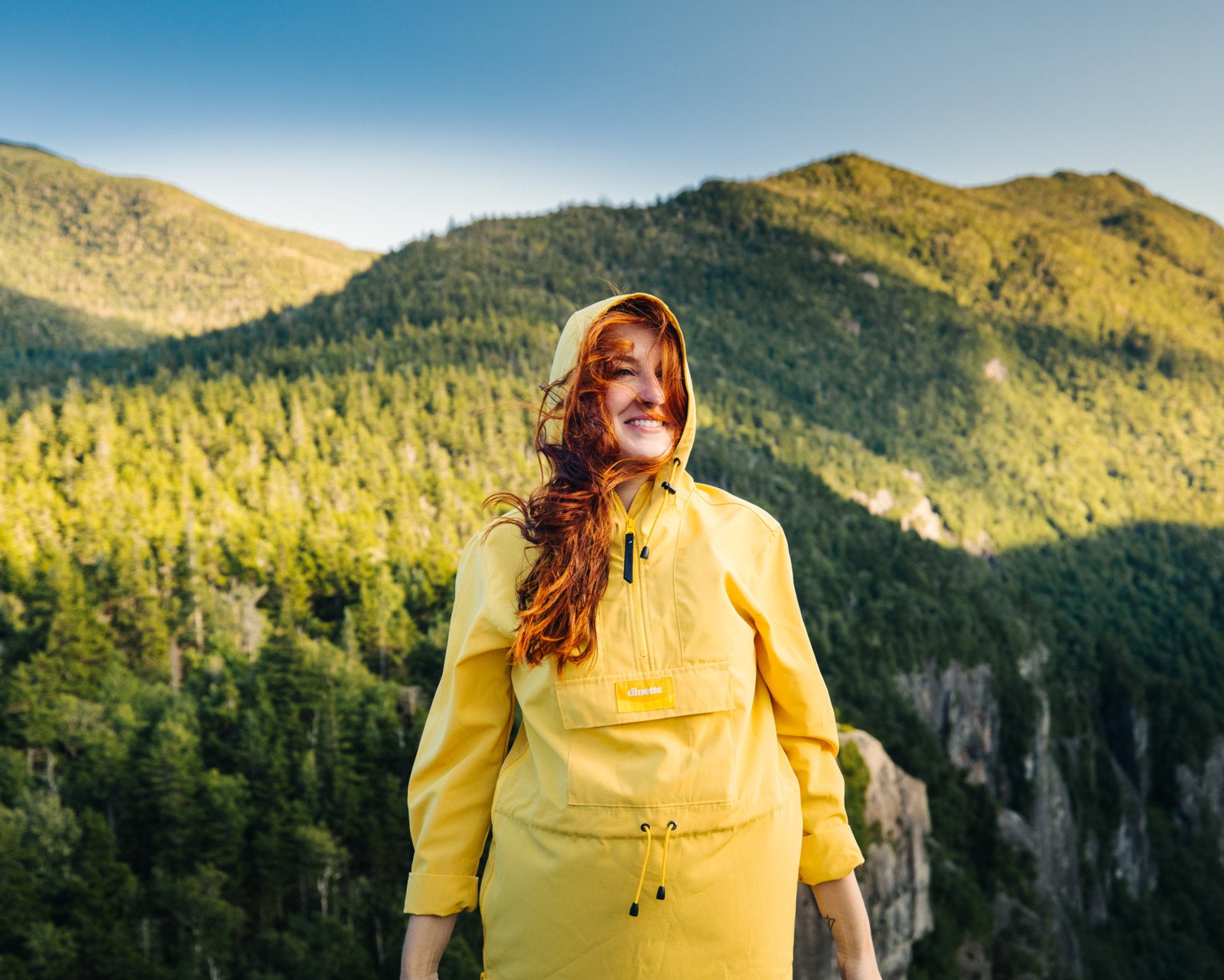 Anorak pull-over jaune