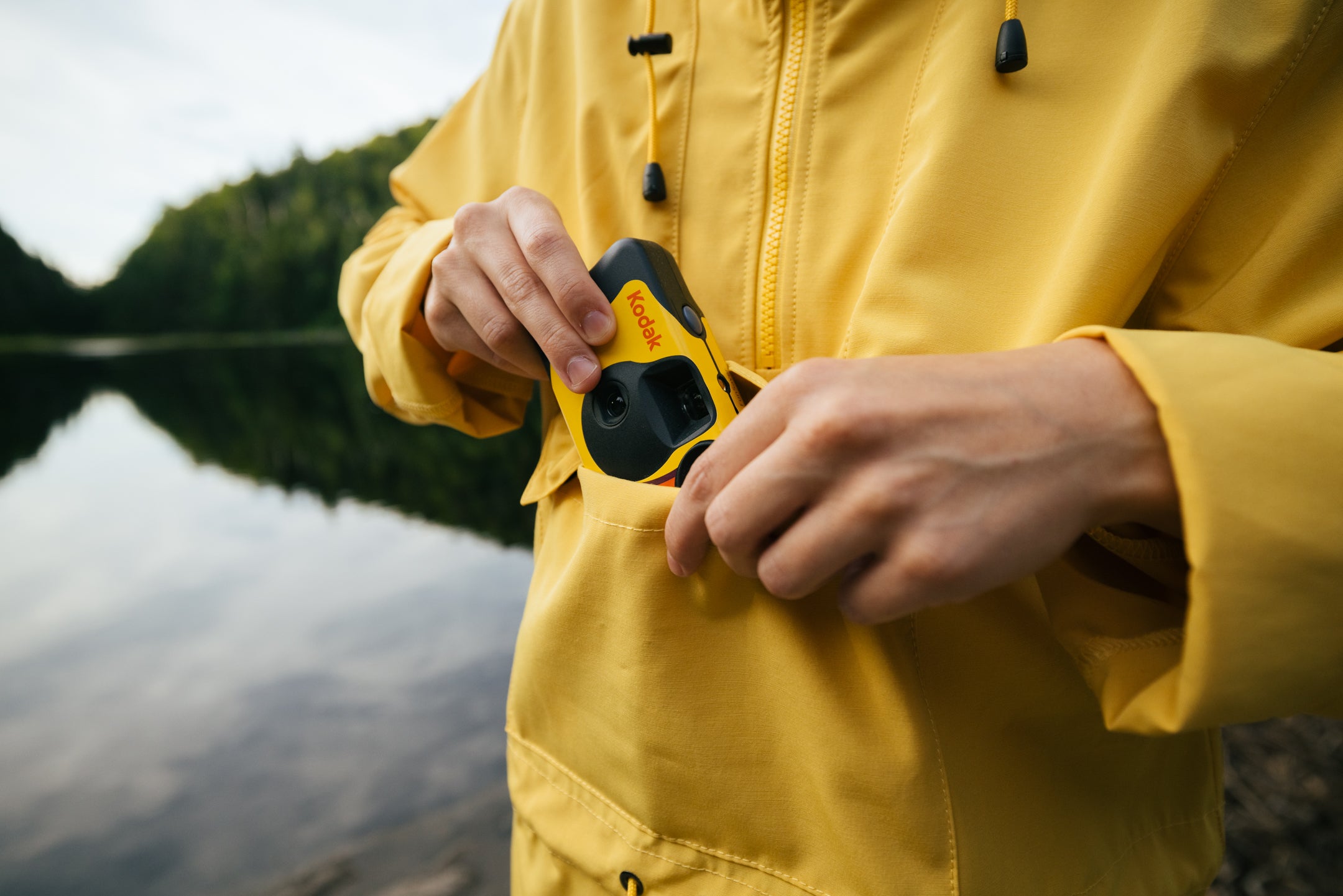 Anorak pull-over jaune